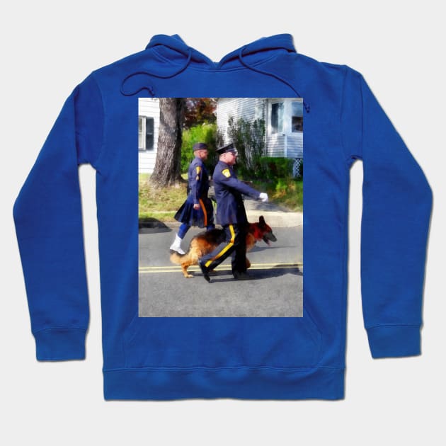 Police - Policemen and Dog in Parade Hoodie by SusanSavad